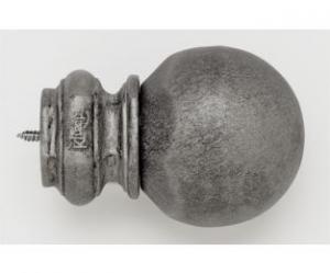 Pedestal Ball Finial With Plug - Antique Pewter - 011